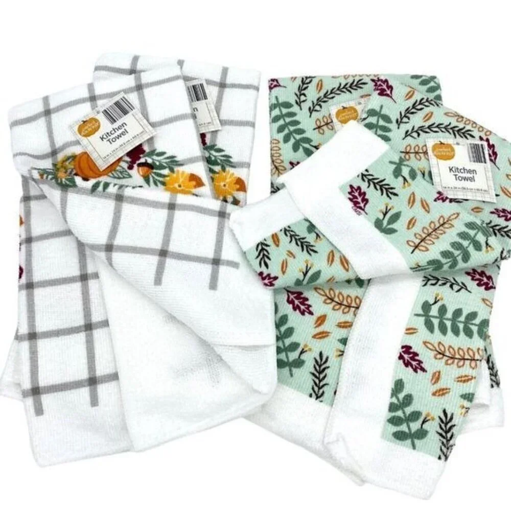 Fall Harvest Home Pumpkin Kitchen Towel Sets New